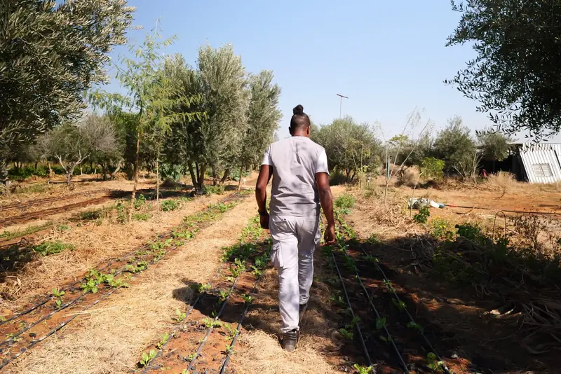 Besuch im Garten von steps for children in Namibia