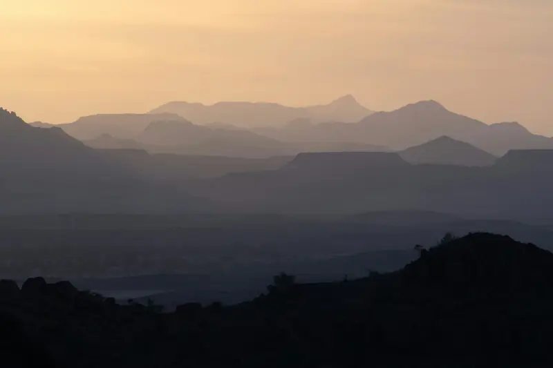Abendstimmung über den Bergen des Damaralandes
